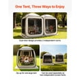 thumbnail image 6 of Screen House Tent 12x6 ft, Pop Up Canopy with Netting, Portable Screened Tent for Patio, Backyard, Garden, Outdoor Activities, Beige, 6 of 9