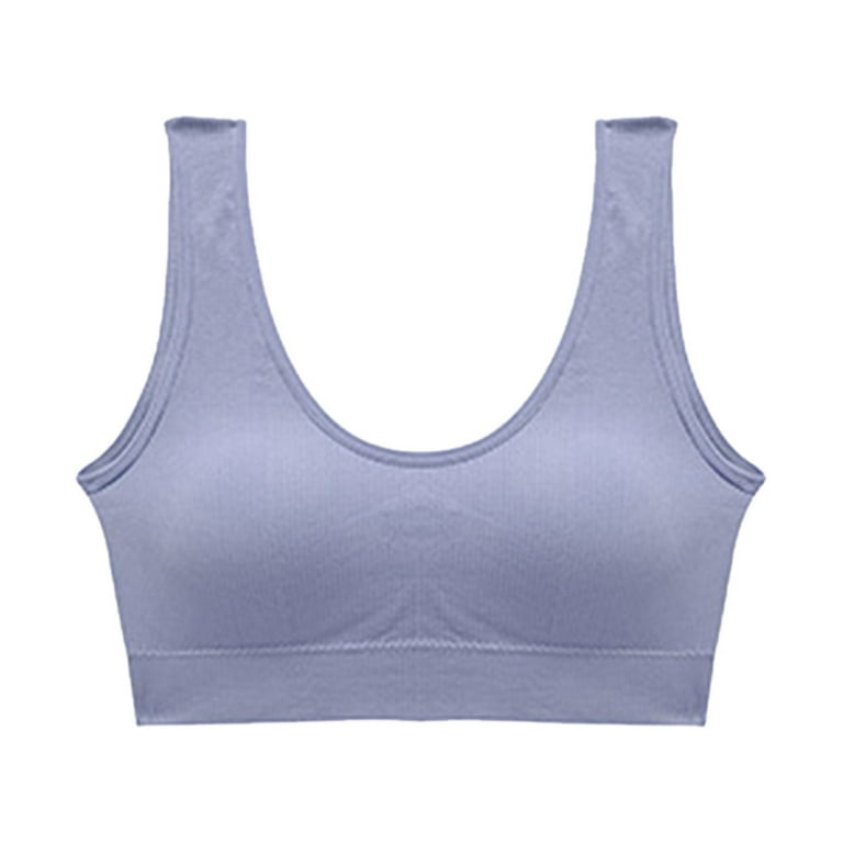 CAICJ98 Lingerie for Women Sports Bra for Women, Crisscross Back M Support  Padded Strappy Yoga Bra with Removable Cups Blue,M