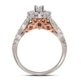 thumbnail image 2 of 14K Two-tone Gold Round Diamond Bridal Wedding Ring Set 1cttw (Certified), 2 of 2