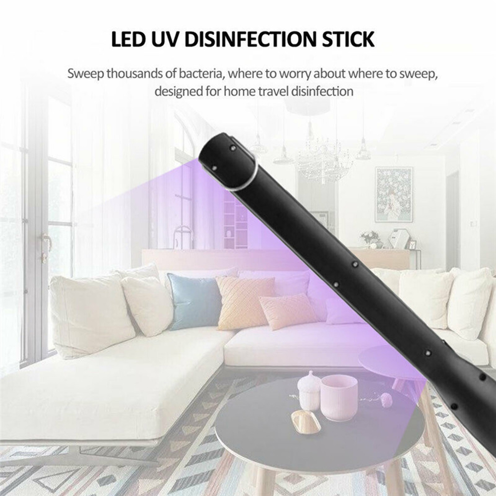 Ultraviolet Light Disinfection Lamp 7W USB Charge Sanitizing Lights Handheld Home Hotel Toilet Car Pet White UV Light Sanitizer Portable ETROBOT UV-C Sterilizer Light Wand
