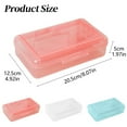 thumbnail image 3 of Pencil Box, Assorted Colors,8.07x4.92x1.97",Plastic Hard Pencil Case, Double Layer Large Capacity Plastic Pencil Case Transparent Crayon Case Hard Pen Case With Tight Lid Storage Craft Box,Light Blue, 3 of 9