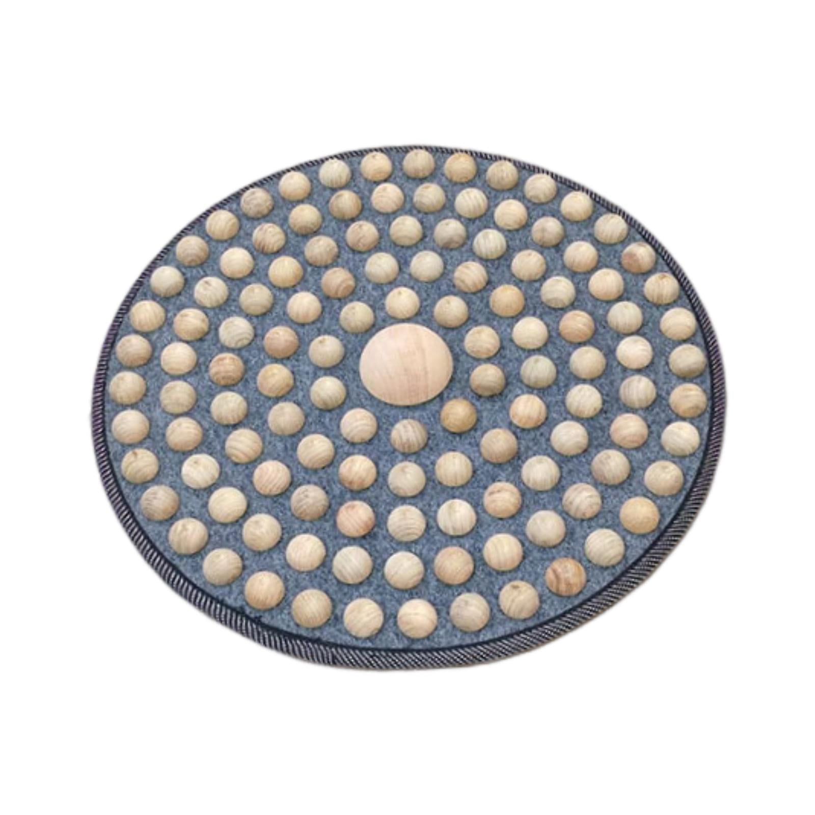 Bothyi Ergonomic Wood Foot Massage Pad Compact Acupressure Mat for Home Spa Living Room Style D