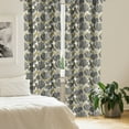 thumbnail image 3 of Ambesonne Banana Leaf 4-Panel Curtains, Modern Aloha Style, 56"x63", Charcoal Grey and Khaki, 3 of 4