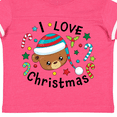 thumbnail image 4 of Inktastic I Love Christmas- cute teddy bear Boys or Girls Toddler T-Shirt, 4 of 5