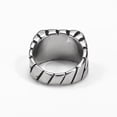 thumbnail image 4 of PAMTIER Men's Stainless Steel Retro Personality Punk Cool 14MM Twist Chain Stripe Pattern Biker Ring Hip Hop Statement Band Silver Size 13, 4 of 5