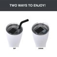thumbnail image 4 of Vaso aislante HYDRAFLOW Capri de 600 ml con pajita en polvo, color blanco, 4 of 8