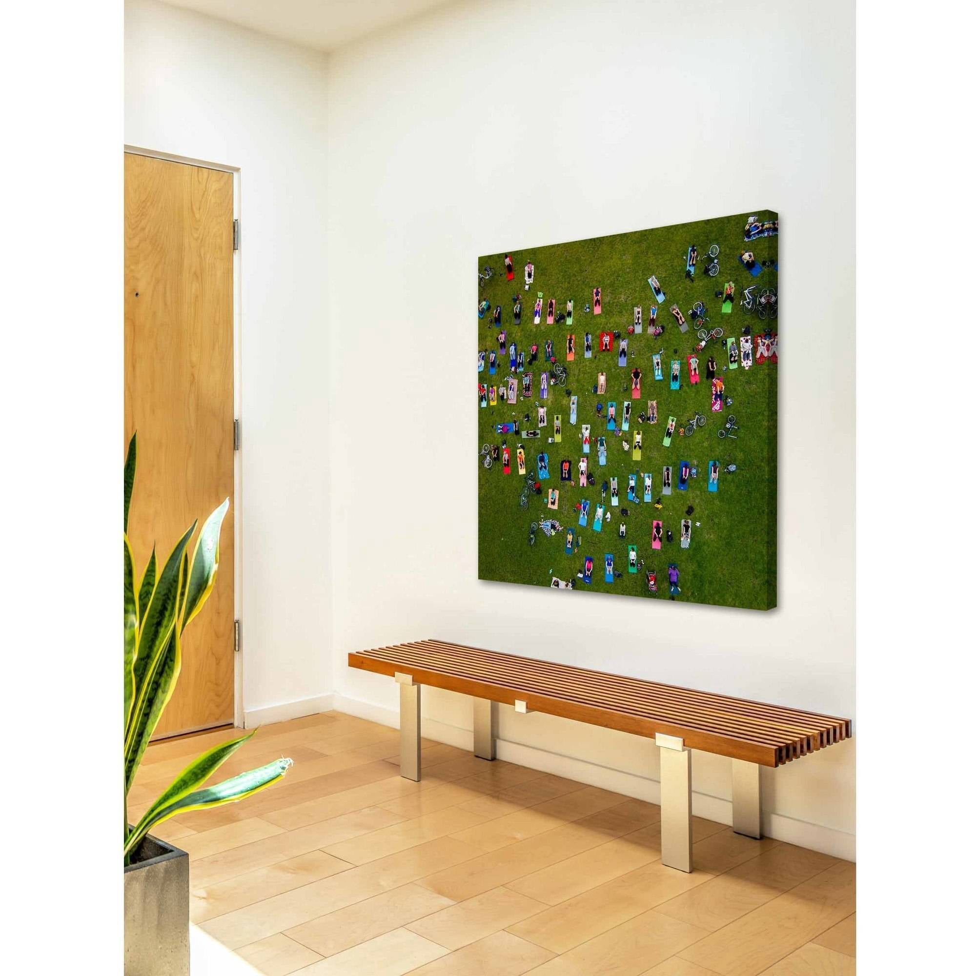 Marmont Hill "People on Towels" by Karolis Janulis Painting Print on Wrapped Canvas