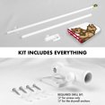 thumbnail image 2 of G128 Combo Pack: 6 Feet Tangle Free Spinning Flagpole (White) California Double Headed Bear Flag 3x5 ft Printed 150D Brass Grommets (Flag Included) Aluminum Flag Pole, 2 of 9