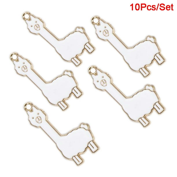 10pcs Set Enamel Alloy Alpaca Sheep Charms Pendant Jewelry Diy Making Craft Gift Walmart Com Walmart Com