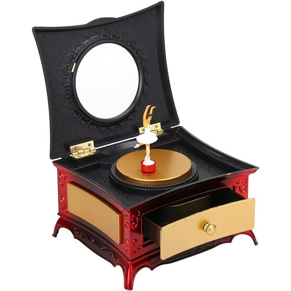 Zhangyh Dancing Girl Music Box Ballerina Rotating Music Box Jewelry Storage Box Dancing Figurine Gifts Jewelry OrganizeCase for Girls Women Home Ornament Decor