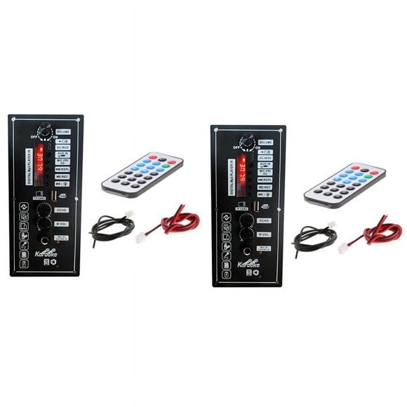2X Placa Amplificadora de 3,7 V, Amplificador de Altavoz de Baile Cuadrado, Compatible con Bluetooth, AUX, Tarjeta TF, Grabación de Disco En U, Altavoz de 5-8 Pulgadas
