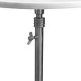 thumbnail image 4 of Aluminum Frame Round Side Table with Marble Top and Adjustable Height White and Silver - Saltoro Sherpi, 4 of 7