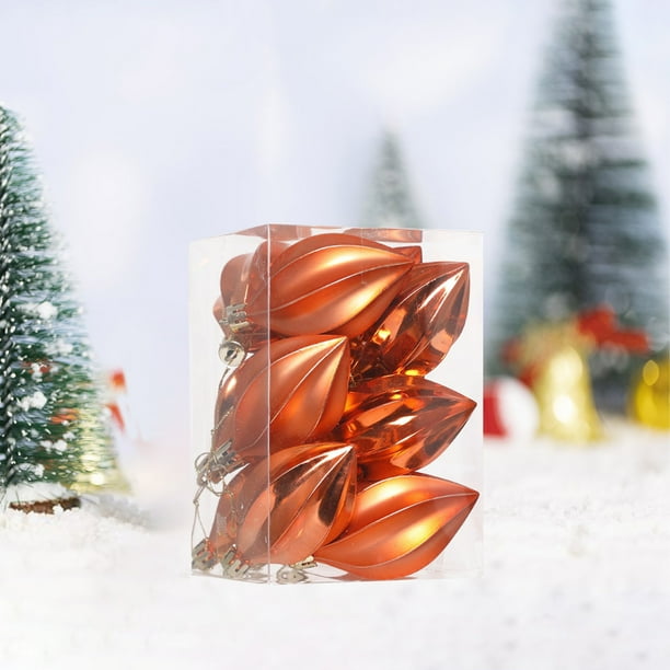 Adorno Navideño Colgante de Plástico Electrochapado con Forma para Árbol de Navidad.