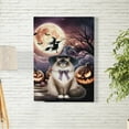 thumbnail image 2 of Spooky Halloween Night Witch Ragdoll Glowing Pumpkins Vertical Matte Canvas Poster Cat Lover Kitten Owner Gifts Idea Wall Art Home Decor - 12015, 2 of 5