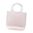 thumbnail image 3 of Jarrón de vidrio moderno, jarrón, jardinera, terrario, forma de bolso, arreglo floral para rosa, 3 of 9
