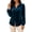 Blue, variant on Velvet Collared Blouses for Women Lightweight Soft Long Sleeve Solid Color Tops Loose Dressy Front Hem Split Fall Shirts S