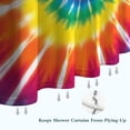 thumbnail image 6 of Rainbow Tie Dye Ray Circle Pattern Shower Curtain 72"x84" ,Bathroom Decorative Shower Curtains Set with 12 Hooks,Modern Waterproof Washable Shower Curtain, 6 of 6