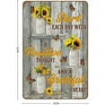 thumbnail image 2 of Sunflower A Grateful Heart Vertical Poster Novelty?Retro Metal Tin Sign Home decor Plate Wall Art Farmhouse Sign Living Room Decor Welcome Sign Home Decor Outdoor Decor Painted Sign Varnish 8"x12", 2 of 5