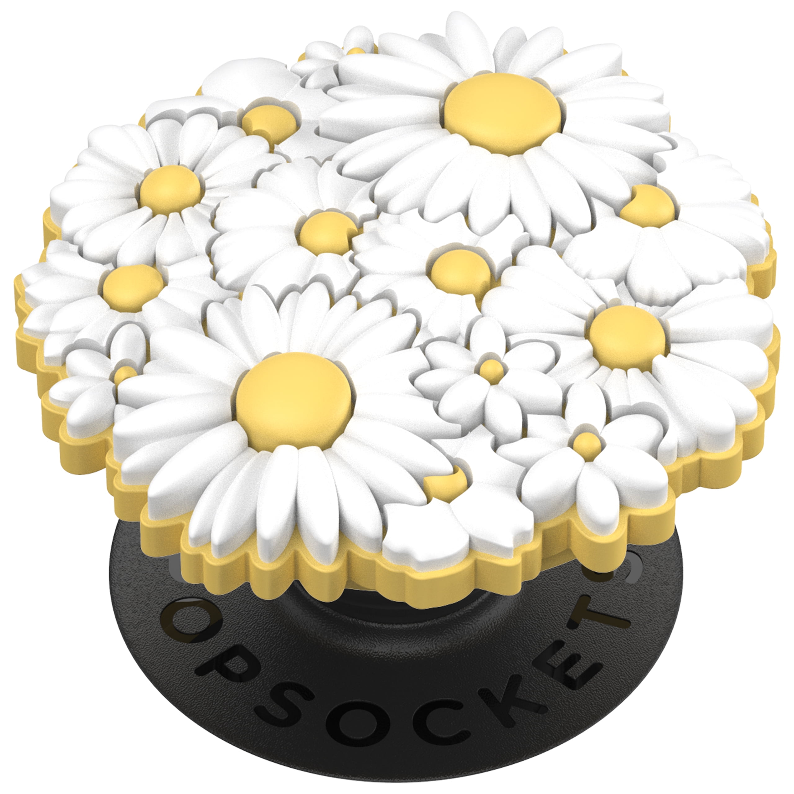 PopGrip with Swappable Top for Phones and Tablets PopSockets Pressed Flower White Daisy