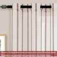 thumbnail image 2 of DriftAway Farmhouse Linen Blend Curtains 84 Inches Long for Living Room Vertical Striped Printed Drapes Grommet Top Light Filtering Curtain Linen Textured Panels for Bedroom 2 Panels W52 x L84 Red, 2 of 7