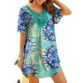 thumbnail image 1 of Vestido de playa con cuello en V y encaje Ekouaer con cuello en V, 1 of 5