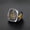 Sliver Gold, variant on Masonic Ring Freemason Men's Stainless Steel Crystal Gold Mason G Pillar Cross-7-Gold