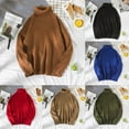 thumbnail image 4 of CENL Men Winter Warm Turtleneck Loose Long Sleeve Sweater Jumper Knitwear Pullovers, 4 of 9