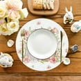 thumbnail image 4 of HuiXinOu Easter Placemats Round Table Mats And Coasterss Heat-resistants And Stain-resistants Suitable For Parties Kitchens And Restaurant Decoration Easter Decor,15 Inches, C, 4 of 6