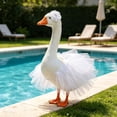 thumbnail image 5 of Goose Clothing Outfit with Chiffon Skirt, Polyester Fabric for Lawn Goose, Outdoor Porch Patio Garden Decoration, Themed Dress for Seasonal Display, Topliu, 5 of 8
