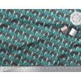 thumbnail image 3 of Soimoi Georgette Viscose Fabric Leaves & Floral Block Print Fabric by The Yard 42 Inch Wide, 3 of 3