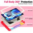 thumbnail image 5 of Case for iPad Air 5th Generation/iPad Air 4th Generation 10.9 inch, 360 Rotating Stand Handle Shoulder Strap Heavy Duty Shockproof Cover, Rainbow Red, 5 of 7