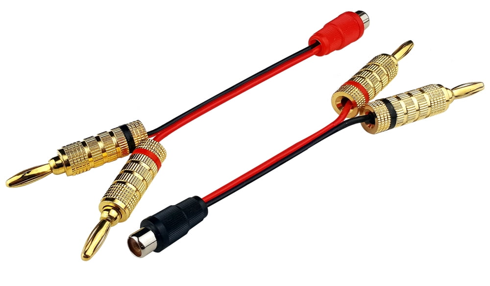 Details about   Musical Speaker Cable Wire Audio Connectors Plugs Adapter Banana Connector