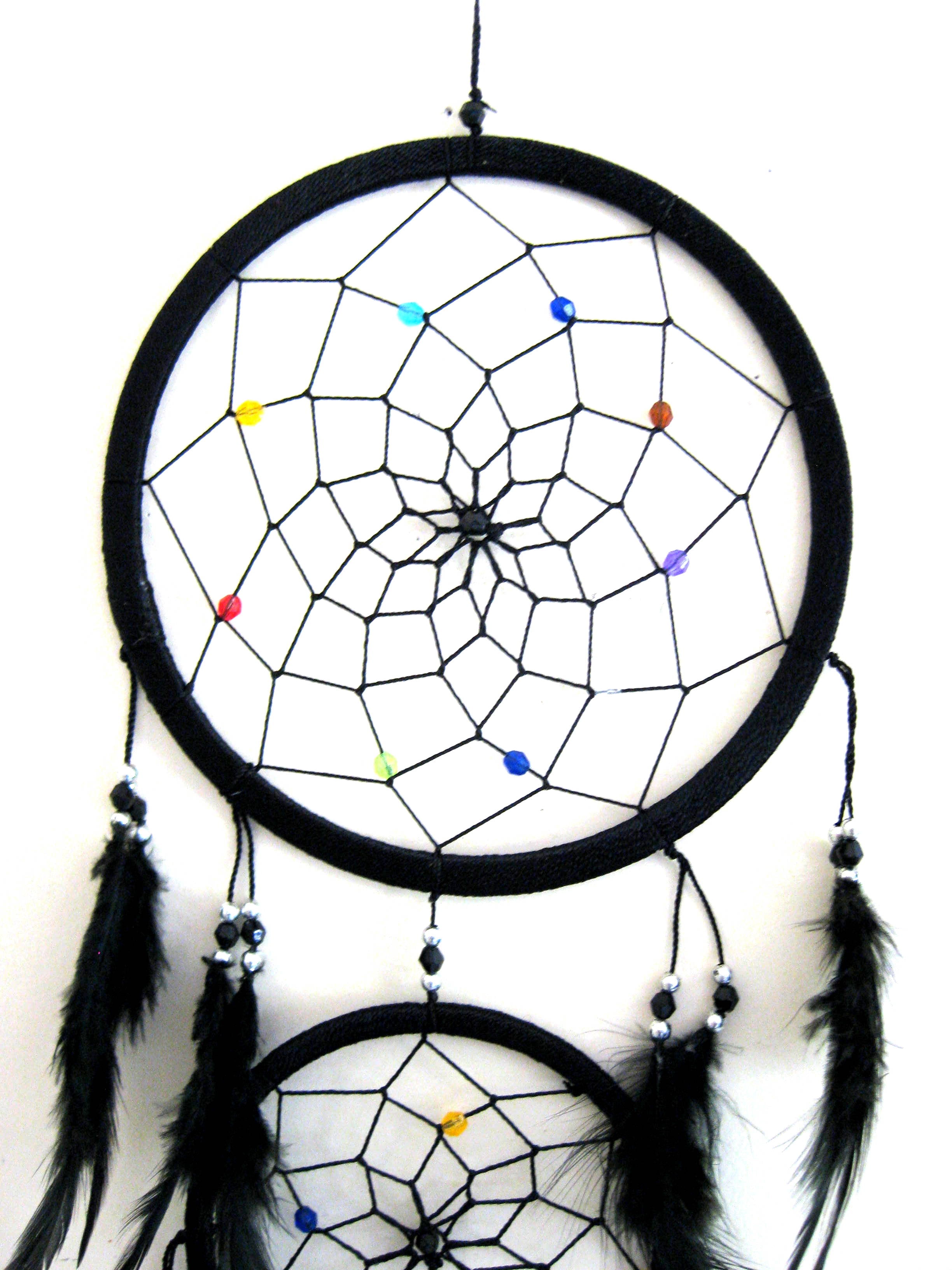 Beautiful Extra Large Black Native American Style Dreamcatcher Fair Trade