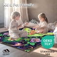 thumbnail image 4 of ODIKA 5'x7' Machine Washable Non-Slip Area Rug, Moth Celestial Design High Traffic Rug, Green, 83232, 4 of 7