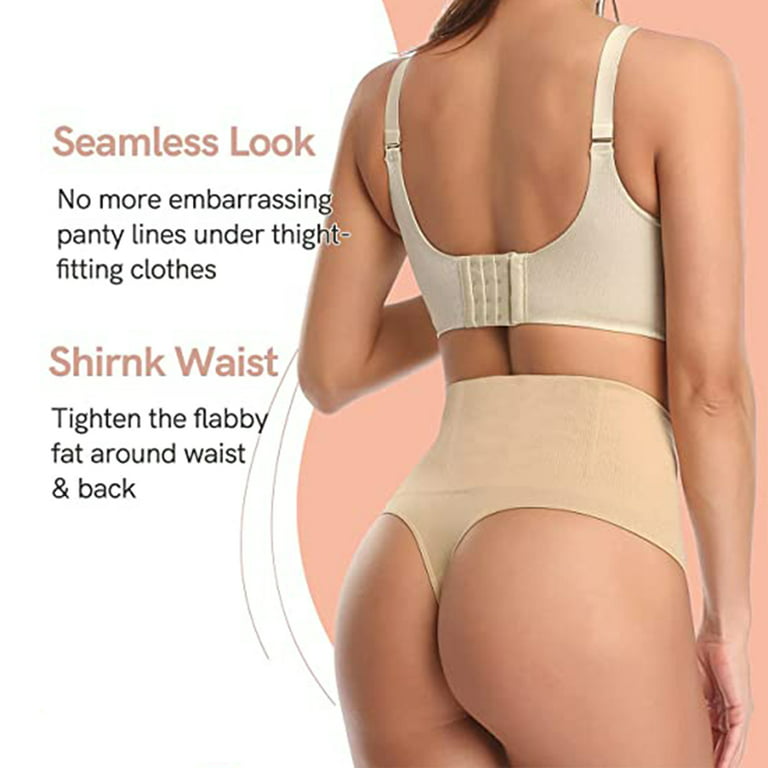 POP CLOSETS Tummy Control Thong Shapewear for Women High Waist Control  Knickers Seamless Slimming Tummy Tuck Shaping Underwear Body Shaper 