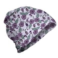 thumbnail image 1 of Flower Unisex Beanie, Funky Floral Pattern Violet, Hiking Outdoors, Pastel Purple and Multicolor, by Ambesonne, 1 of 1