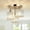 Golden, variant on ACE-LIGHTS,Crystal 3-Light Semi Flush Mount Ceiling Light(Bulb Not Included),Light Fixtures Ceiling Lamp with Clear Crystal Shades for Kitchen,Entryway,Bedroom,Bathroom,Foyer(Silver)