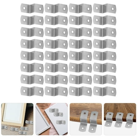 UPGRATOR 50Pcs Z Shaped Brackets for Picture Frame Replacement Parts