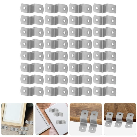 UPGRATOR 50Pcs Z Shaped Brackets for Picture Frame Replacement Parts