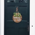 thumbnail image 4 of Tkrady 14 Cute Icons Interchangeable Seasonal Welcome Sign Front Door Decoration, Rustic Round Wood Wall Hanging Outdoor, Farmhouse, Porch, for Spring Summer Fall Winter All Seasons Holidays, 4 of 6