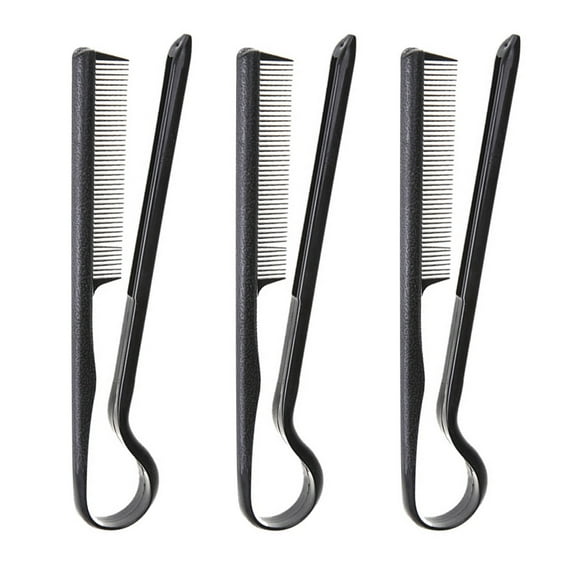 WORGEOUS 3pcs peines en forma de V alisado de plástico pinza para el cabello peine peinado de peluquería para dama mujer