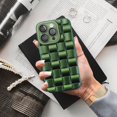 thumbnail image 6 of Compatible with iPhone 14 Pro Case with Camera Lens Protector, Cute 3D Plaid Design iPhone 14 Pro Phone Case for Women Girls, Soft TPU Shockproof Protective Cover 14 Pro Green, 6 of 12