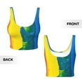 thumbnail image 5 of Fotbe Rainbow Colored Pattern Womens' Sports Bra Longline Wirefree Padded with Medium Support Sports Moisture-Wicking Workou Vest,Tank Top-X-Large, 5 of 7