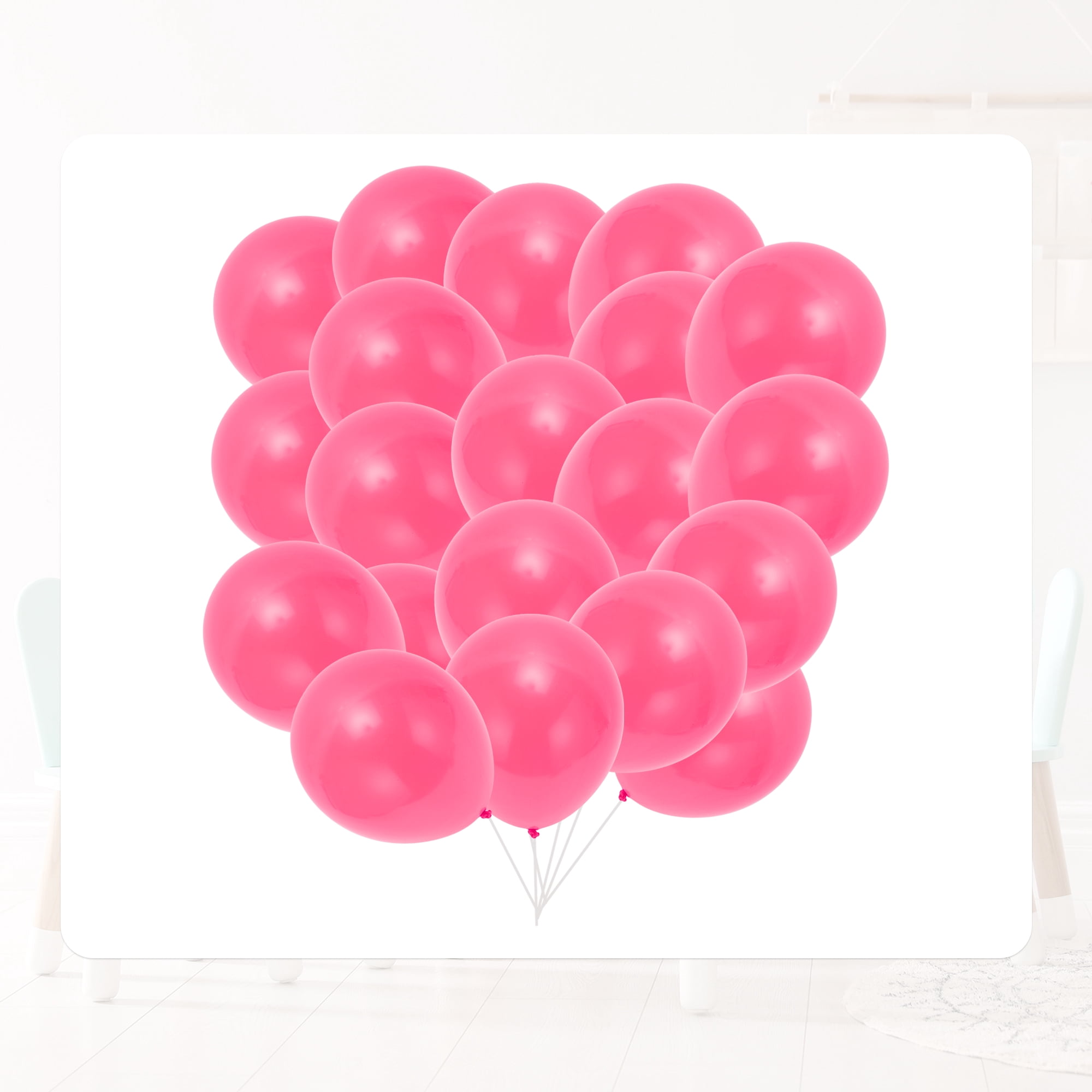 Unique Bargains 20Pcs Latex Party 10 Inch Helium Balloons Pink