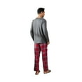 thumbnail image 2 of Men's long-sleeved red-checkered long pants casual and comfortable home wear set that can be worn outside, 2 of 6