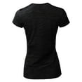 thumbnail image 3 of A2Y Women's Basic Solid Ring Spun 100% Cotton Short Sleeve Crew Neck T Shirt Tee Tops Slub Black L, 3 of 3