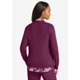 thumbnail image 2 of Jessica London Women's Plus Size Cable Crewneck Sweater, 2 of 4