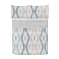 thumbnail image 1 of Contemporary Reversible Bedspread Set, Sketchy Hand Drawn Abstract Chain Like Design Pastel Colored Geometric, Pillow Shams & Comforter Microfiber Bedding Set, 3 Sizes, Pale Seafoam, by Ambesonne, 1 of 4