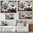 thumbnail image 4 of Designart "Ethereal White Sunflower Glow" Sunflowers Floater Framed Wall Art Prints, 4 of 5