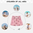 thumbnail image 6 of Kids' Beach Pants Comfortable Swim Trunks Pink Bows and Strawberries Shorts for Pool Vacation and Lounge Wear 2T, 6 of 8